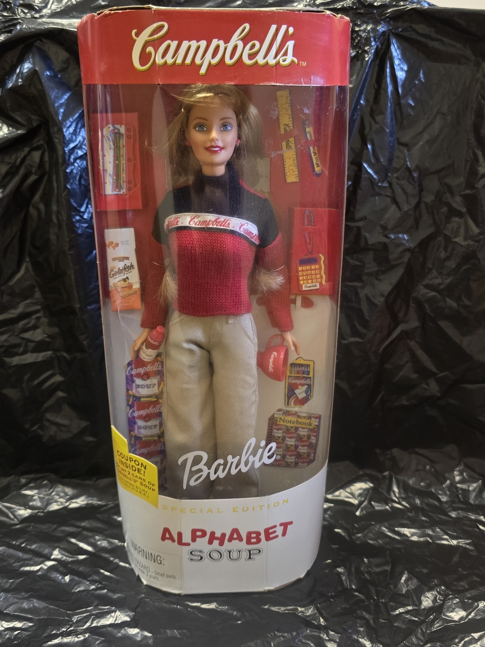 Vintage 1999 Campbell’s Alphabet Soup Barbie Doll Special Edition NIBNIB